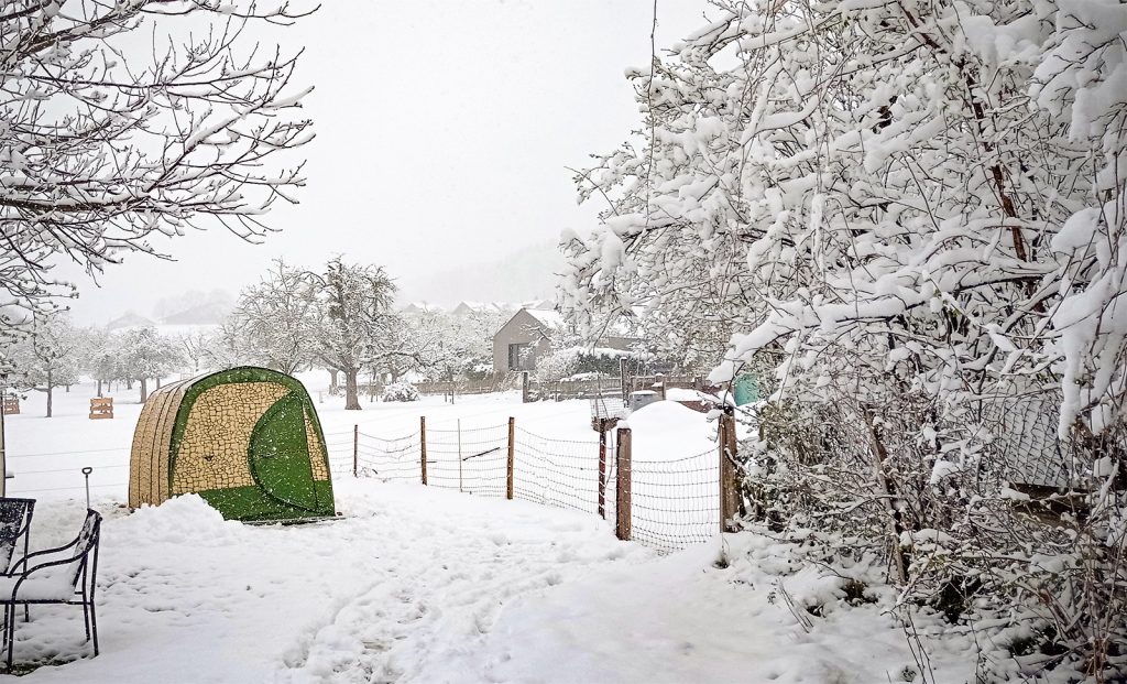 Sauna und ab in den Schnee